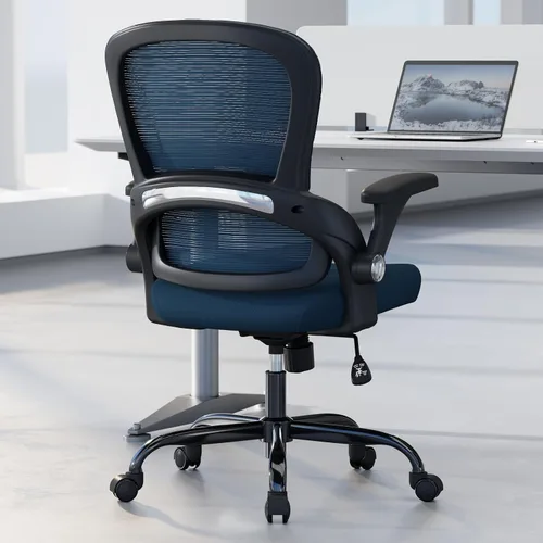 Miniatura 14 de TRALT Silla de oficina ergonómica, cómoda silla de escritorio con soporte trasero, sillas de escritorio de oficina en casa, silla de computadora