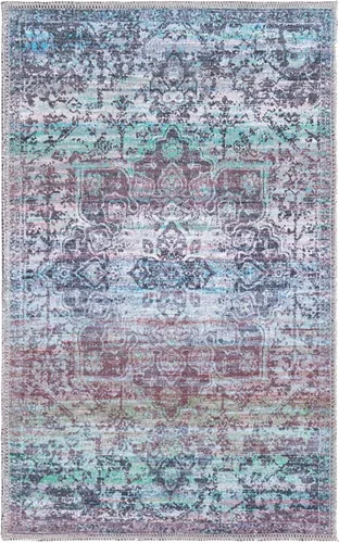 Miniatura 3 de Unique Loom Renaissance Collection - Alfombra rectangular de 2 x 3 pies 1 pulgada, color azul y verde