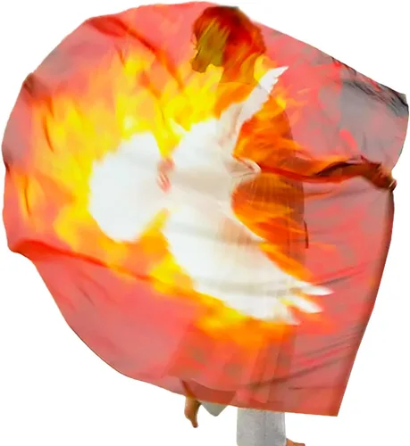 Miniatura 14 de Wuchieal Bandera de alabanza de 55" de 1 pieza con poste escalable, bandera de adoración Semicírculo Alas de Ángel de Adoración para Danza