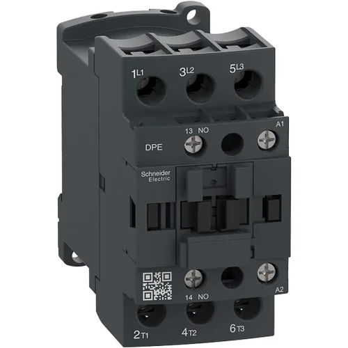 Miniatura 7 de Schneider Electric DPE09BL Easy TeSys IEC Contactor Bobina de 24 VCC Contactor HVAC y CA, compresores, bombas y más con terminales de abrazadera