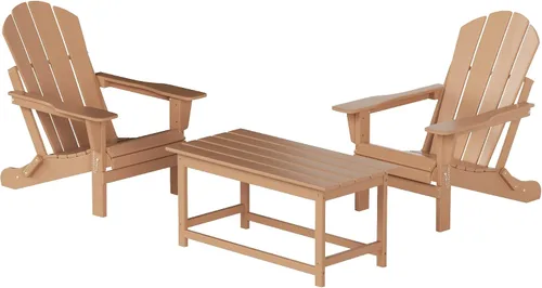 Miniatura 33 de WO Home Furniture - Juego de 3 sillas plegables para exteriores, mesa auxiliar, resistente a la intemperie y a los rayos UV, para césped, jardín