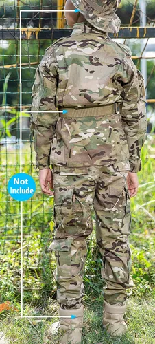 Miniatura 3 de H World Shopping Tactical Airsoft - Ropa para niños BDU caza militar camuflaje uniforme de combate