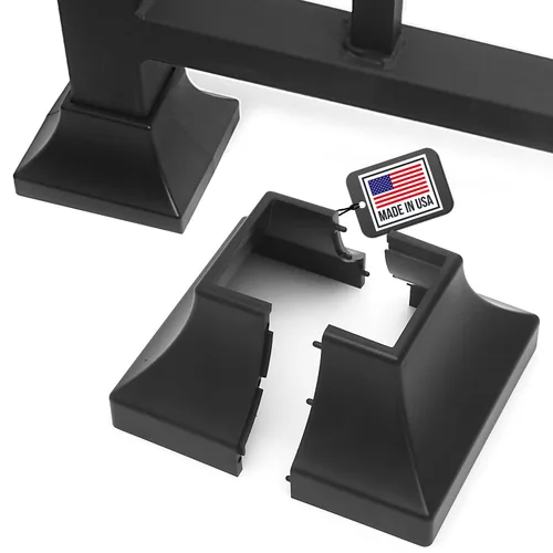 Miniatura 12 de Base de poste de cubierta – Durable, base de zapato que se ensambla instantáneamente transforma los pies de barandillas de mano y escalera – Blanco