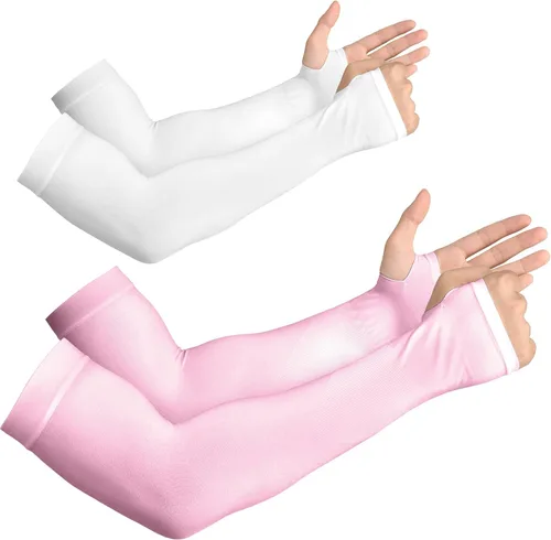 Miniatura 16 de YESLIFE Mangas de protección solar UV para hombres y mujeres, manga deportiva de enfriamiento UPF 50