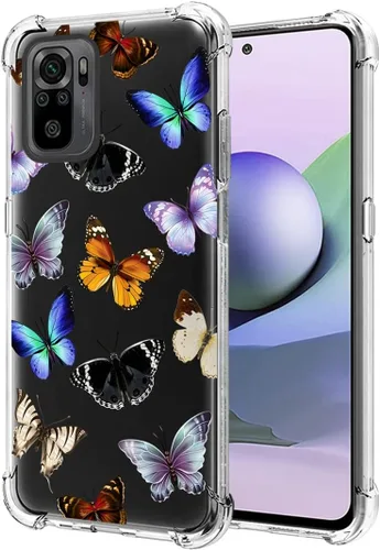 Funda de teléfono para Redmi Note 10 5G/Poco M3 Pro/Redmi Note 10T 5G M2103K19G Funda para niñas y mujeres, funda protectora transparente de TPU