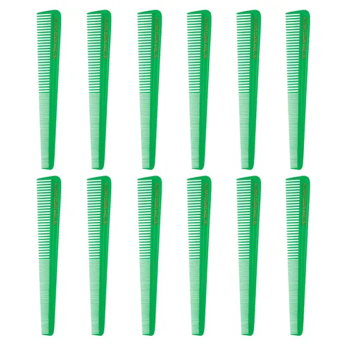 Allegro Peines cónicos para el cabello, peinetas de peluquero para mujeres y hombres, 12 unidades (verde neón)