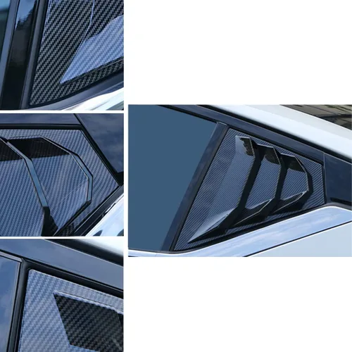 Miniatura 8 de MICROCK Persianas triangulares de vidrio para ventana lateral trasera, estilo carreras, para Nissan Altima 2019, 2020, 2021, 2022, 2023, 2024, fibra
