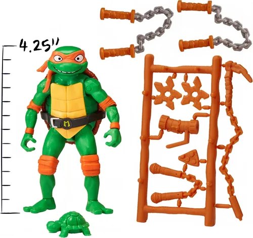 Miniatura 4 de Teenage Mutant Ninja Tortugas: Mutant Mayhem 4.25" Michelangelo Figura de acción básica por Playmates Toys