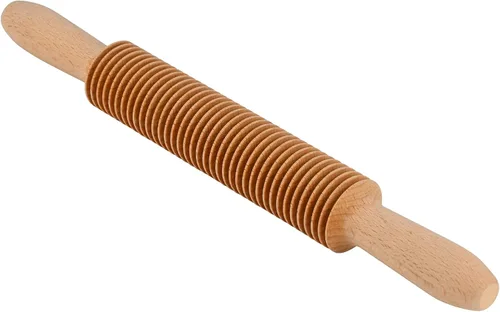 Miniatura 8 de Cortador de pasta de madera de haya de 14 mm, rodillo de rejilla de fideos, cortador de masa, pincel de madera, cortador de espaguetis, herramienta