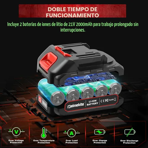 Miniatura 4 de Mini motosierra, motosierra eléctrica inalámbrica de 6 y 4 pulgadas, funciona con pilas, sierra de mano portátil con una sola mano para recortar Rojo