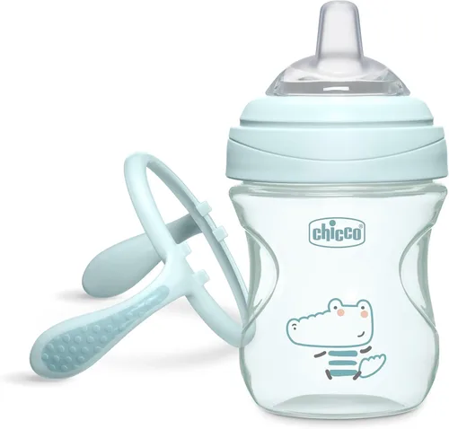 Miniatura 6 de Chicco Vaso de transición con boquilla de silicona y tapa sin derrames 7oz. Marcas de calibración Asas extraíbles Apto para lavavajillas
