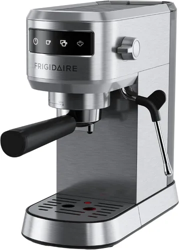 Frigidaire Cafetera de Espresso a Vapor, Máquina de Café con Espumador de Leche y Calentador de Tazas, Presión de 20 Bares, Tanque de Agua Extraíble