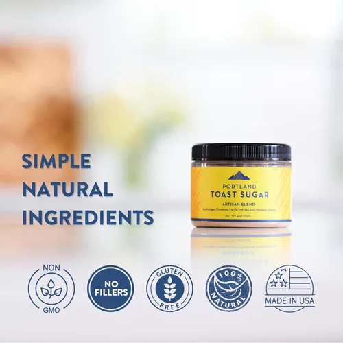 Miniatura 3 de Portland Salt Co. Mezcla tostada de azúcar, especias con azúcar de vainilla, canela y sal marina – Condimento multiusos exclusivo, para desayuno