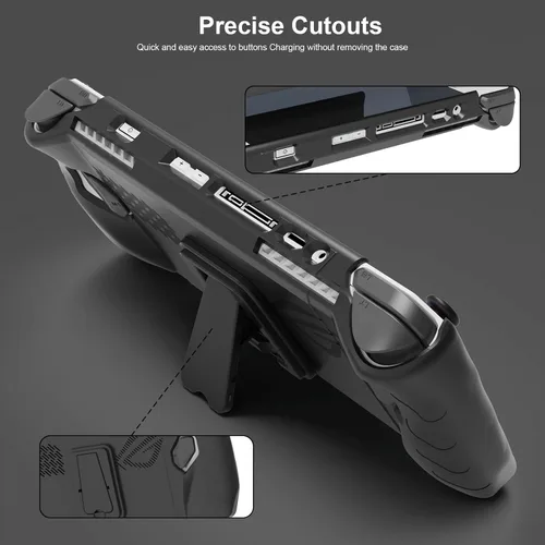 Miniatura 6 de RGEEK Funda protectora para ASUS ROG Ally con soporte, funda ROG Ally con carcasa frontal desmontable, accesorios ROG Ally incluyen funda