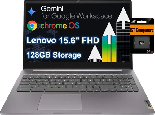 Miniatura 11 de Lenovo Chromebook 15 (15.6 pulgadas FHD, 4 GB de RAM, 192 GB de almacenamiento (64 GB eMMC + tarjeta SD de 128 GB) almacenamiento en la nube de 2