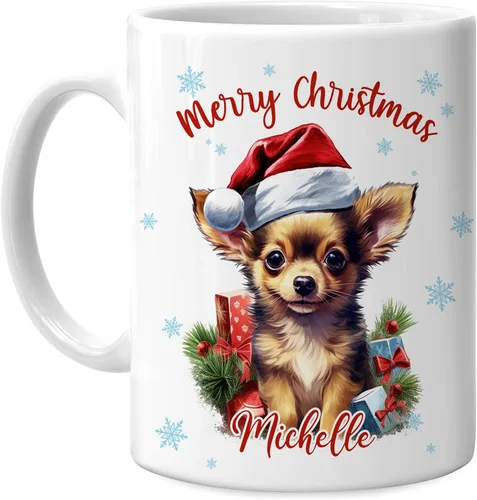 Miniatura 45 de Hyturtle Regalos personalizados para amantes de los osos – Taza de café de cerámica con nombre personalizado de oso con sombrero de Papá Noel