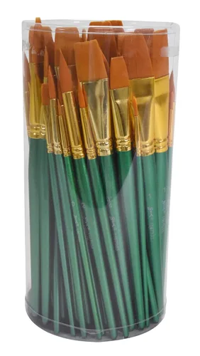 Sax Optimum 404637 - Pinceles de pintura sintética Golden Taklon, varios tamaños, juego de 72
