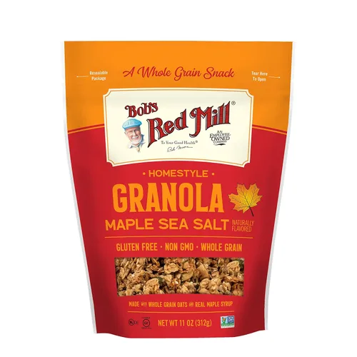 Bob's Red Mill Sal marina de arce granola horneada, 11 onzas (paquete de 2)