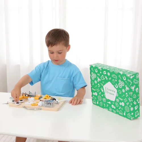 Miniatura 7 de Jumble Dream Tabla de actividades Montessori de madera para niños pequeños y juguetes educativos sensoriales para actividades para autismo y TDAH