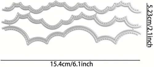 Miniatura 6 de Lapoo Troqueles geométricos para hacer tarjetas, duradero, troquelado de metal para álbum de recortes, álbum de fotos, tarjetas de papel decorativo