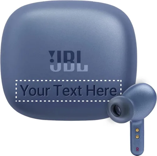 JBL Live Pro 2 con funda - Azul - con grabado personalizado opcional - Auriculares con cancelación de ruido - 40 horas de reproducción - Carga
