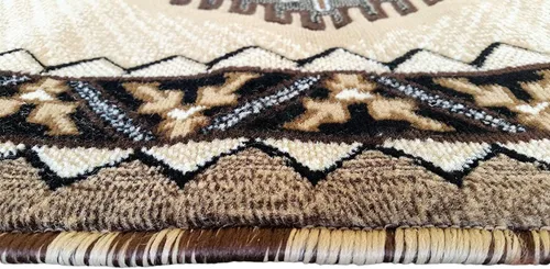 Miniatura 4 de YHSF Alfombra del suroeste para sala de estar, dormitorio, cocina y más, fácil de limpiar, suave y duradera, alfombra tribal nativa americana, a