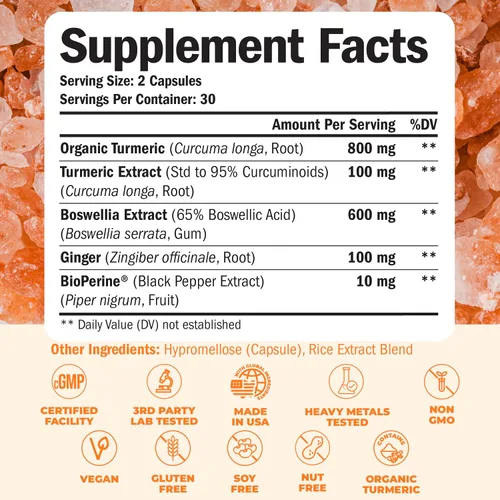 Miniatura 6 de Vimerson Health Suplemento de quercetina con bromelina y cúrcuma Boswellia - Potente dúo de apoyo para las articulaciones y el sistema inmunológico