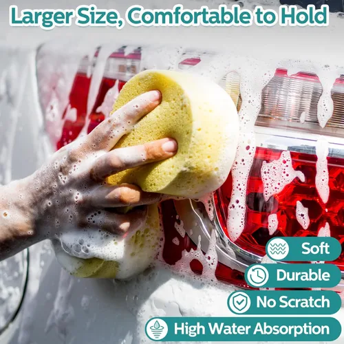 Miniatura 3 de Dandat Esponja grande de lavado de coche, esponja multiusos para lavar platos, no raya, esponja de limpieza para el hogar, almohadilla de espuma