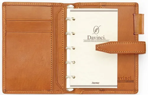 Miniatura 2 de Raymei Fujii DPM3034E Organizador personal, Da Vinci Roma Classic Mini 5, marrón oscuro
