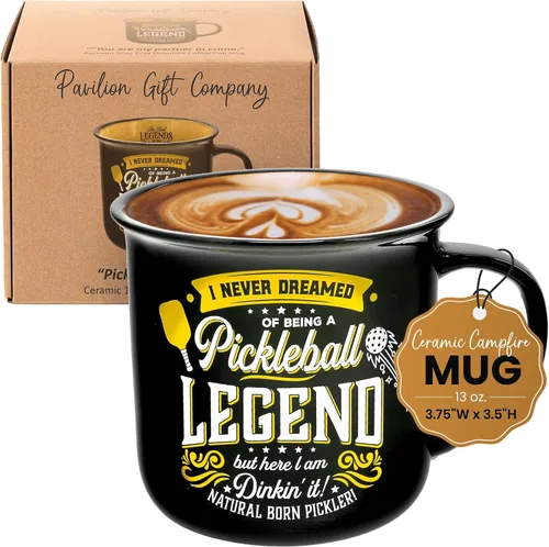 Miniatura 12 de Pavilion Gift Company - Taza de cerámica de 13 onzas, taza de café de doble cara, taza de café para pesca, golf, caza, juego, pickleball, cerveza