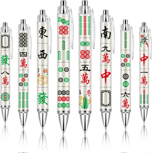 Miniatura 10 de Ireer 8 bolígrafos de bola para mujeres 1.00 mm de tinta negra lindos y elegantes, bolígrafos de punta fina de escritura suave para estudiantes