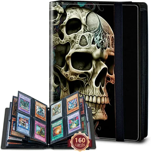 Miniatura 66 de Rossy Carpeta de tarjetas con 4 bolsillos, carpeta de tarjetas intercambiables, álbum de colección de tarjetas, para 160 tarjetas, carpeta