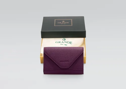 Miniatura 85 de grande Estuches para tarjetas 3639, Naranja, Tarjetero de cuero con cierre magnético, cartera pequeña de acordeón para mujer
