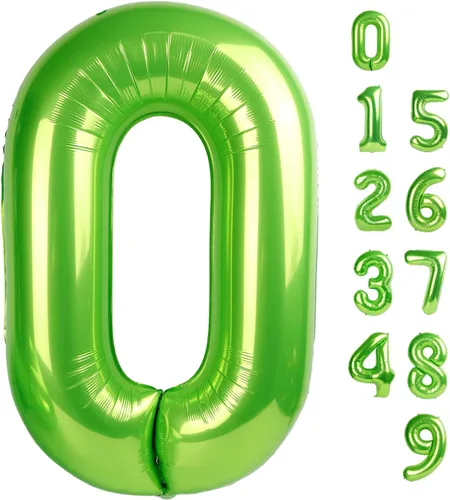 Miniatura 138 de Globos de números de 5 globos de 40 pulgadas, decoraciones de cumpleaños azules para niños y niñas, globos de números azul marino grandes