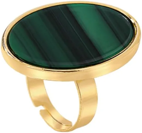 Anillo ajustable abierto con forma ovalada de perlas de imitación vintage, chapado en oro, minimalista, geométrico, anillo de dedo para mujer,