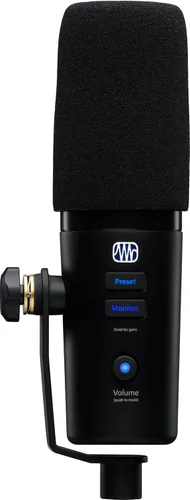 PreSonus Revelator Micrófono USB Dinámico para grabación, podcasts y transmisión con efectos a bordo y preajustes fáciles de usar, además de un