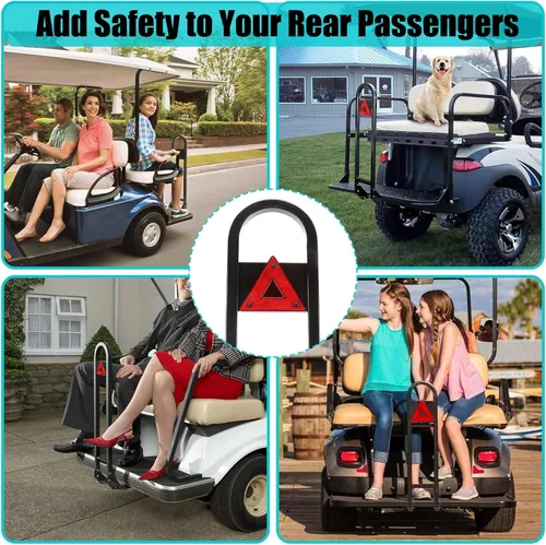 Miniatura 3 de 10L0L Barra de agarre para asiento trasero de carrito de golf, barandilla de seguridad resistente para seguridad del asiento trasero del pasajero