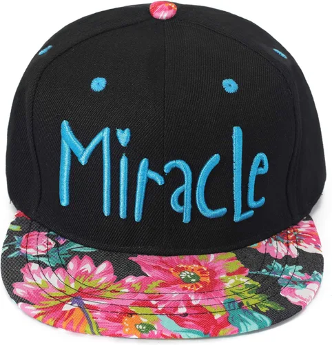 Miniatura 4 de ZLYC - Gorra de béisbol para mujer con impresión Tropical Floral neón con palabra Bordada - Snapback