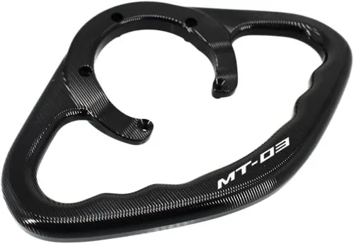 F - Manijas CNC para pasajeros, para motocicleta, para Yamaha MT-07, MT-03, MT-09, MT-25, MT, 03, 07, 09, 25, MT09, MT03 Y (color negro MT-03)