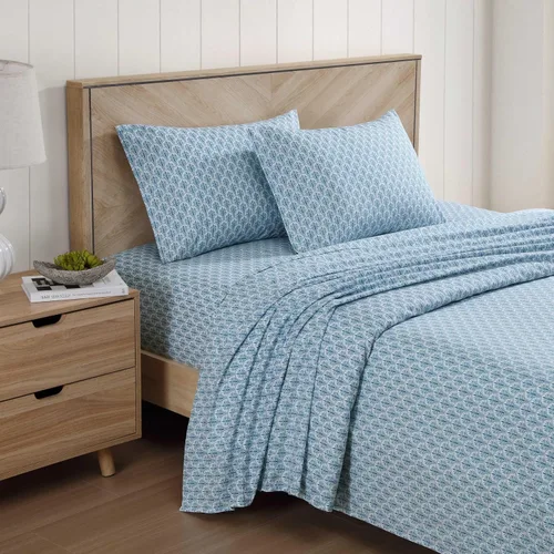 Miniatura 2 de Tommy Bahama - Juego de sábanas tamaño King, ropa de cama de percal de algodón súper suave con fundas a juego, juego de ropa de cama tropical, Batik