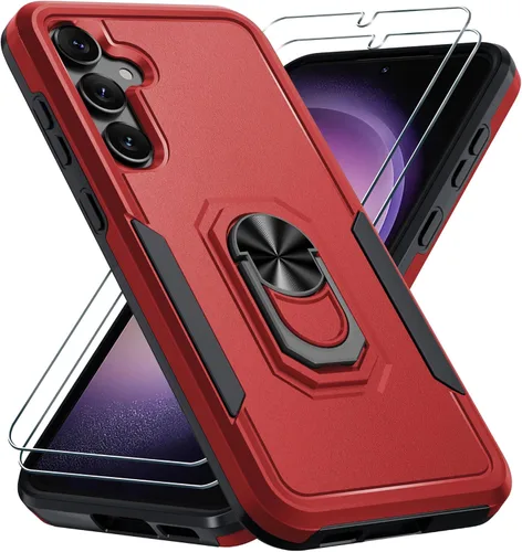 Miniatura 8 de Funda compatible con Samsung Galaxy S22 con protector de pantalla [no para S22+], resistente a prueba de golpes, funda de teléfono de cuerpo Verde