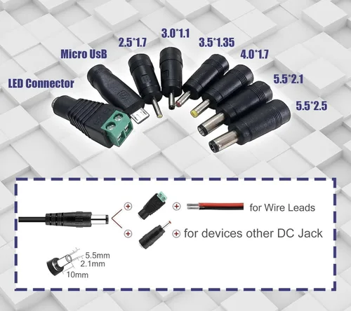 Miniatura 5 de Adaptador de fuente de alimentación DC 24V 1A 24W Interruptor transformador AC 110V/220V a DC 24V 1amp Convertidor de conmutación Controlador LED