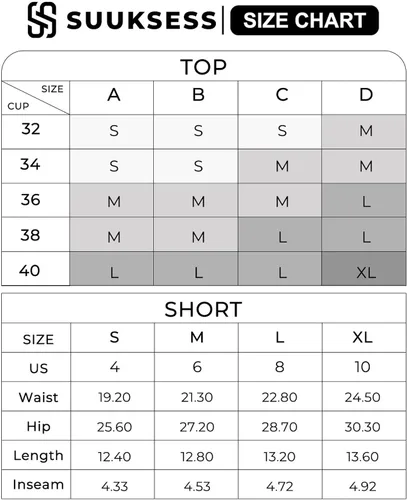 Miniatura 6 de SUUKSESS Conjunto de 2 piezas de entrenamiento acanalado sin costuras con espalda abierta y manga corta y glúteos fruncidos