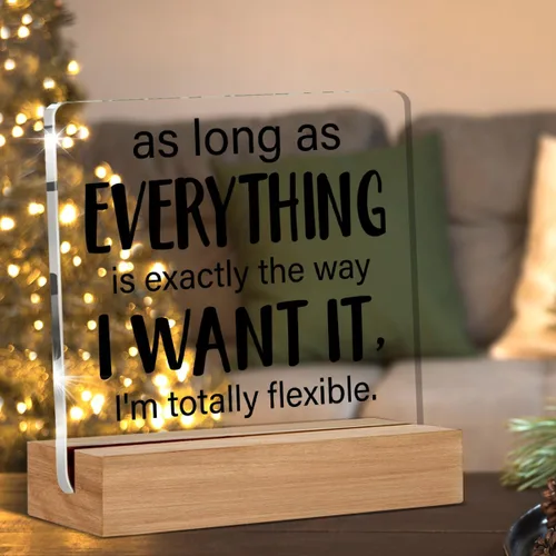 Miniatura 3 de Regalo divertido para oficina, regalos de humor para compañero de trabajo, líder, jefe, letrero decorativo de escritorio transparente de acrílico