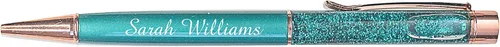 Miniatura 4 de ExpressDesigns™ - Bolígrafos personalizados rellenos de purpurina - Bolígrafo de metal con purpurina - Bolígrafos metálicos personalizados con tinta