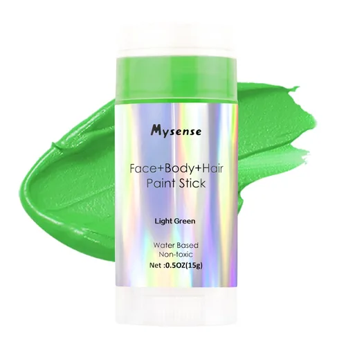 Miniatura 13 de Mysense Pintura en barra para el cabello facial y corporal morado pastel, a base de agua, lavable y temporal, pintura corporal crema no tóxica