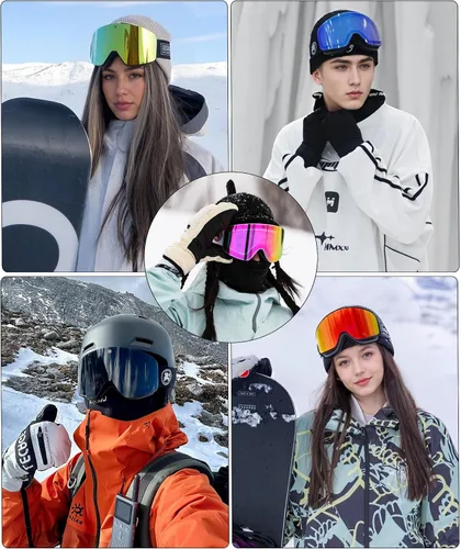 Miniatura 7 de OTG - Gafas de esquí fotocromáticas sin marco, adaptables a la luz, antiniebla, protección UV, para snowboard y nieve, para hombres y mujeres