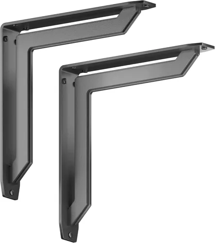 Miniatura 55 de Starby Charleston Soportes de acero resistente para repisa de chimenea, estante flotante, soporte de encimera, soldado a mano (paquete de 2)