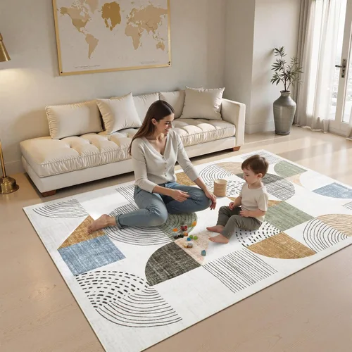 Miniatura 18 de Beeiva Alfombra de Pasillo Lavable Boho de 2 x 6 Pulgadas, Alfombras de Pasillo para Interiores Antideslizantes con Respaldo de Goma, Alfombra