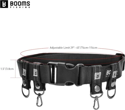 Miniatura 5 de Booms Fishing FB2 - Cinturón de pesca Wade para pesca, cinturón ajustable de nailon de 45 pulgadas de longitud máxima, cinturones Wade para lanzar